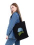 Zoozie Bags Bolso Tote Negro 35 x 40 x 8 cm en Algodón 100%